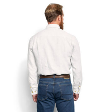 Pure Linen Long-Sleeved Shirt - WHITEimage number 3