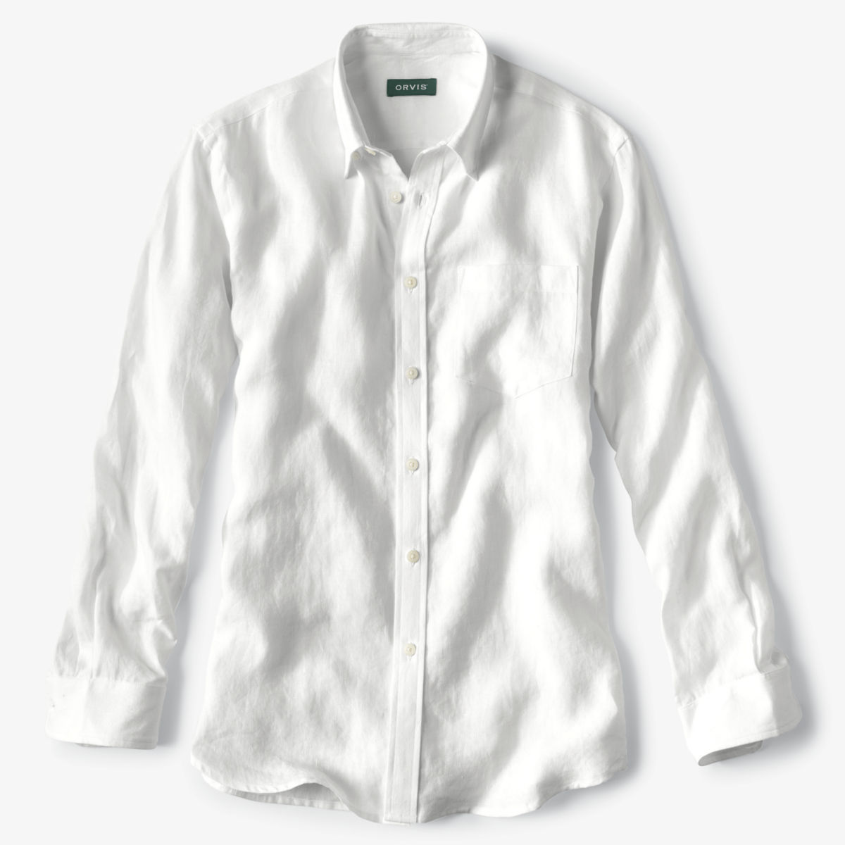 Pure Linen Long-Sleeved Shirt - WHITEimage number 0