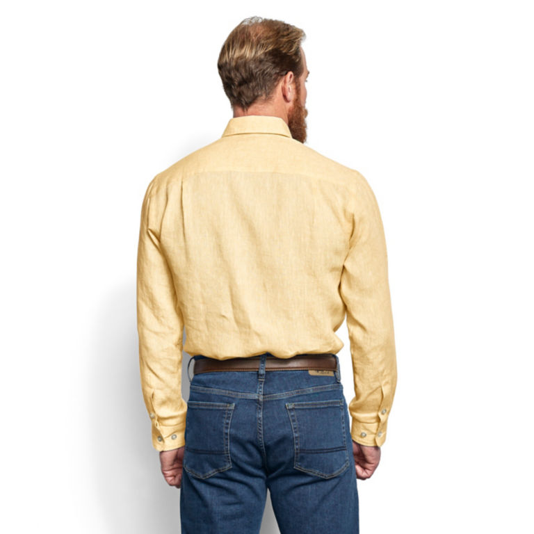 Pure Linen Long-Sleeved Shirt -  image number 3