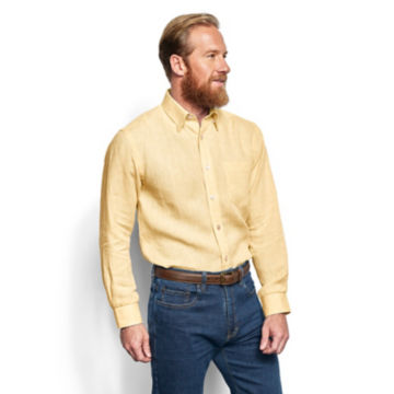 Pure Linen Long-Sleeved Shirt -  image number 2