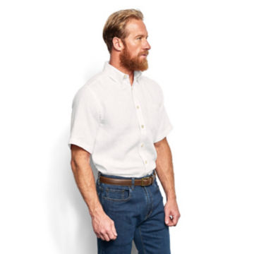 Pure Linen Short-Sleeved Shirt -  image number 2
