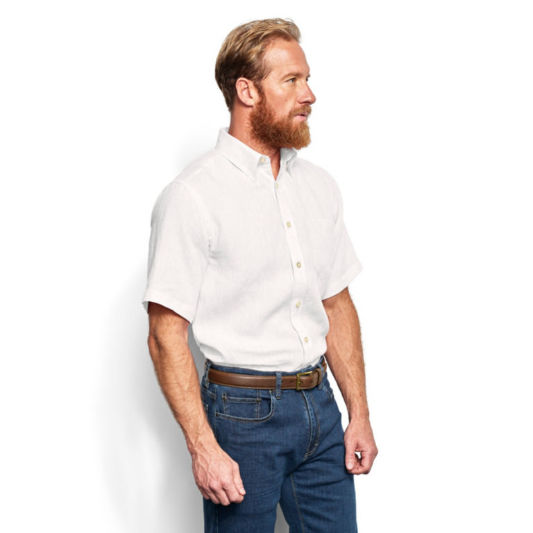 Pure Linen Short-Sleeved Shirt -  image number 2