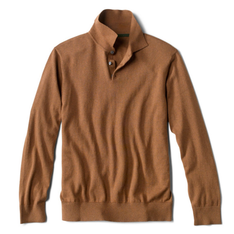 Cotton/Silk/Cashmere Long-Sleeved Polo -  image number 0