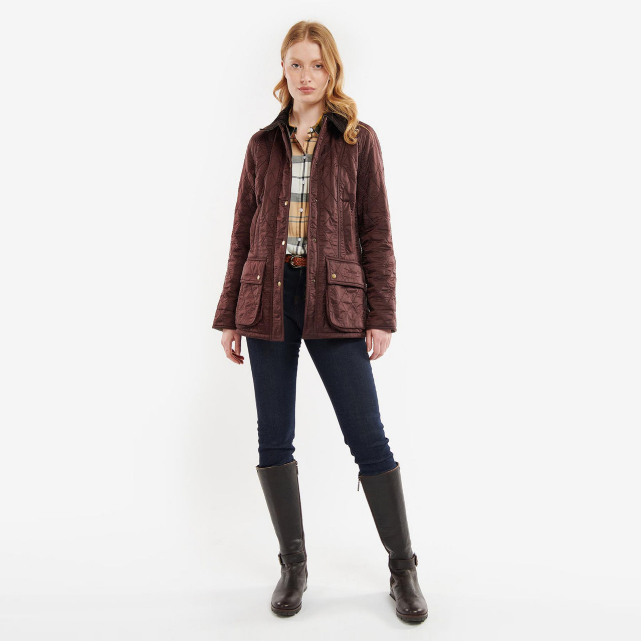 Barbour®  Women’s Beadnell Polarquilt Jacket - WINDSOR/BROWN image number 1