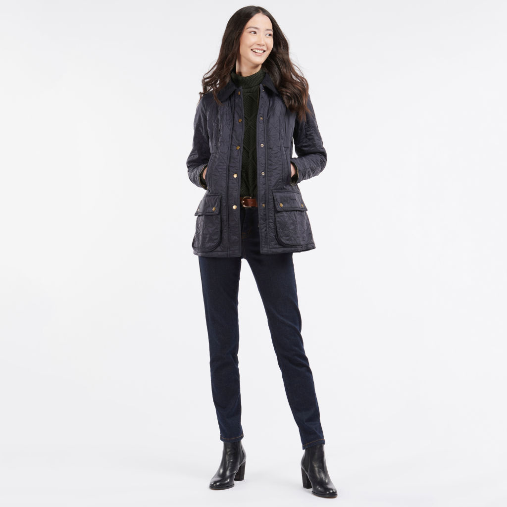 Women’s Barbour® Beadnell Polarquilt Jacket - NAVY image number 3