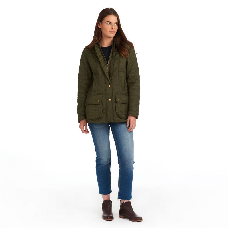 barbour beadnell polarquilt jacket green