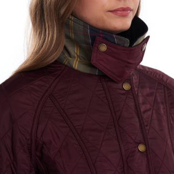 Barbour®  Women's Beadnell Polarquilt Jacket - AUBERGINE image number 4