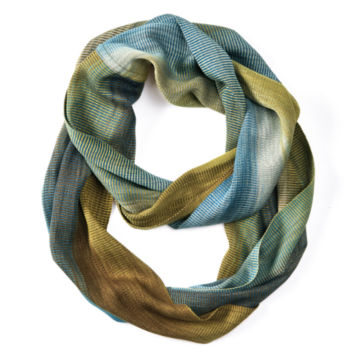 Handwoven Bamboo Infinity Scarf - BLUE/GREENimage number 0