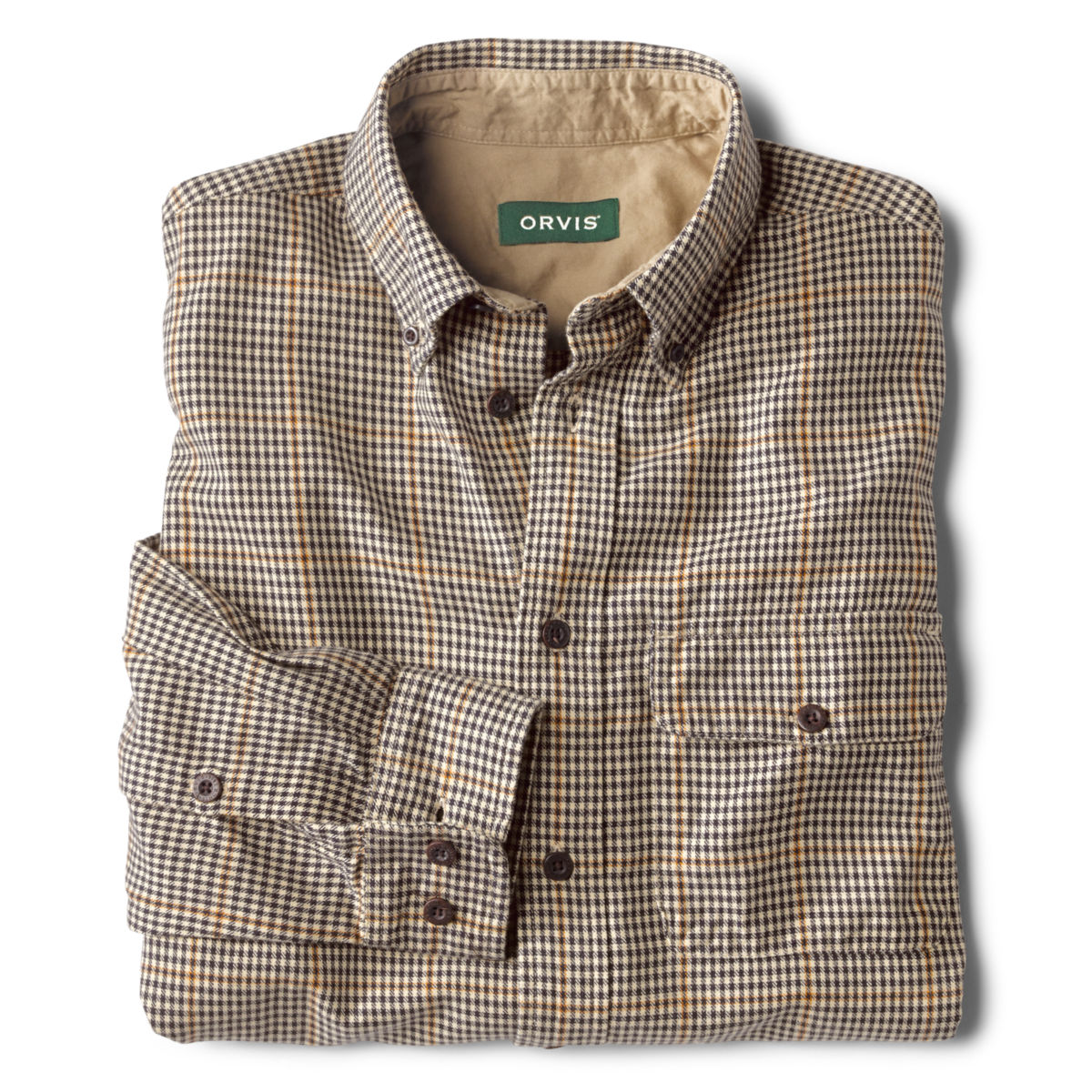 Spencer Houndstooth Pure Cotton Shirt - TAN/NAVYimage number 0