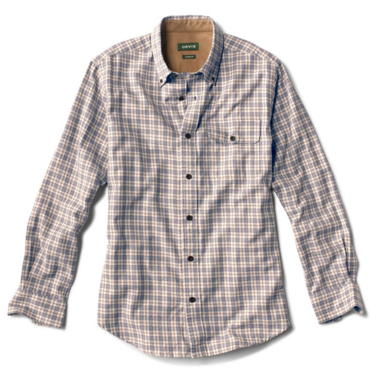 Spencer Houndstooth Pure Cotton Shirt - BLUE/CREAM image number 0