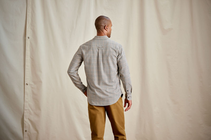 Spencer Houndstooth Pure Cotton Long-Sleeve Shirt - CRIMSON/TRUE NAVY image number 5