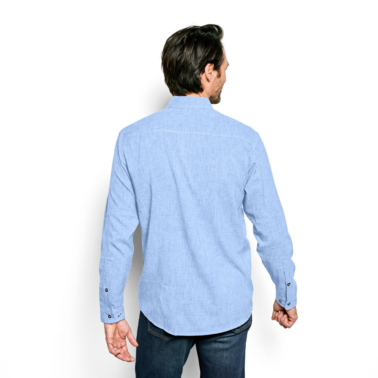 Tech Chambray Work Shirt - MEDIUM BLUE image number 3