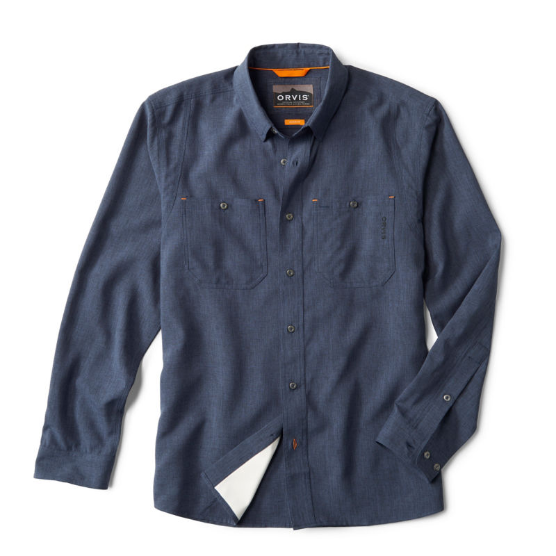 Men's Tech Chambray Long-Sleeve Work Shirt - TRUE NAVY image number 0