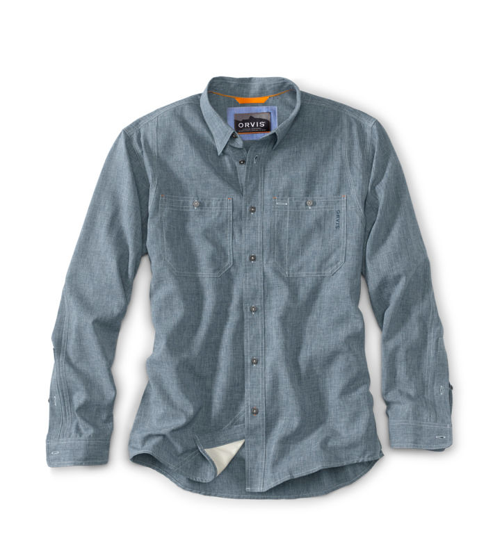 Orvis® Women's Tech Chambray Blue Work Shirt Long Sleeve - Spyderco, Inc.