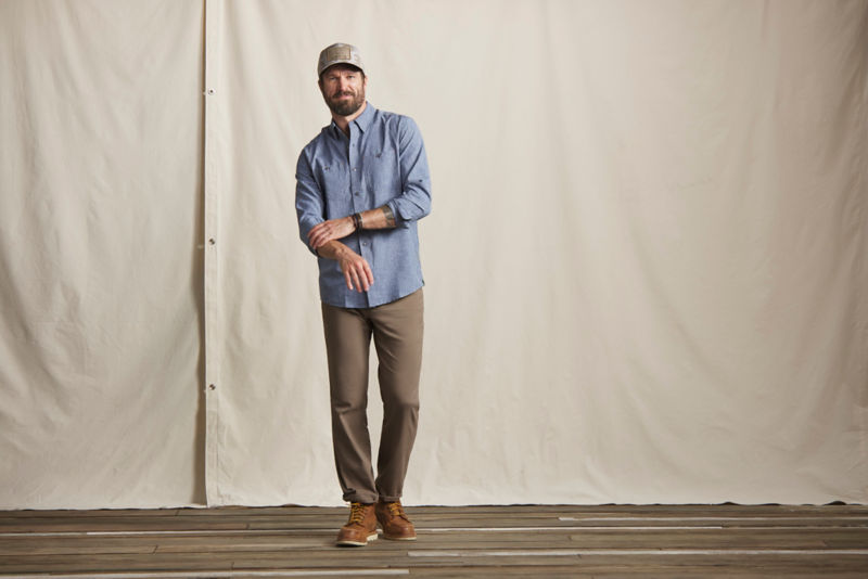 orvis dress shirts Tech Chambray Work Shirt Blue Chambray / XXL Classic Fit Orvis Men's Tech Chambray Work