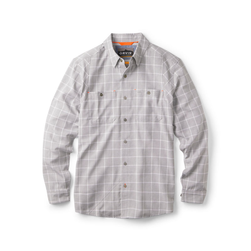 Men&rsquo;s Tech Chambray Long-Sleeve Work Shirt - TITANIUM/SNOW image number 0