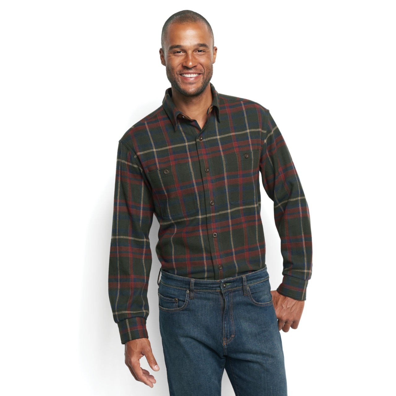 The Perfect Flannel Shirt - HUNTER/NAVY image number 1