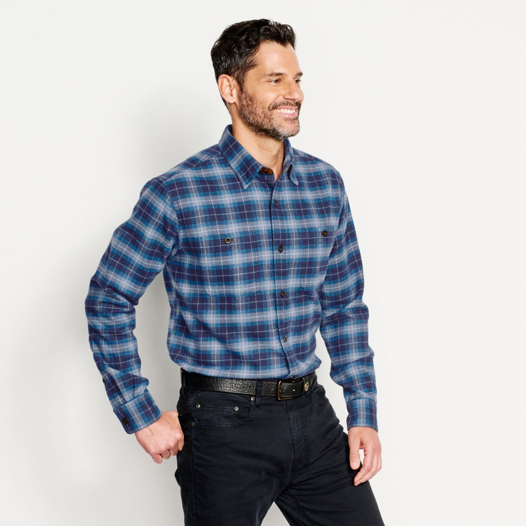 The Perfect Flannel Shirt - BLUE GREY image number 1
