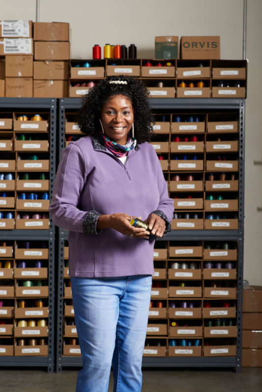 Beverly Hunt at the Orvis Warehouse in Roanoke.