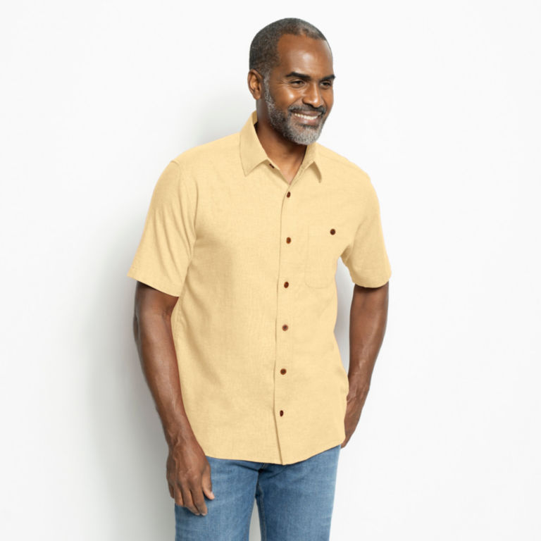 Hemp/Tencel® Stretch Short-Sleeved Shirt -  image number 1