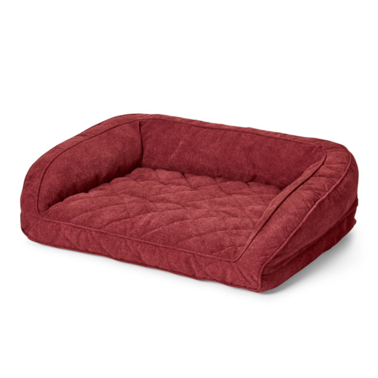 Orvis Memory Foam Bolster Dog Bed - HEATHERED RED image number 1