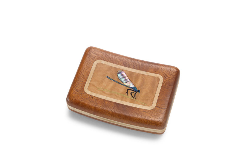 A.L. Swanson River Series Fly Boxes - Abalone Inlay - DAMSELYFLY AI image number 0