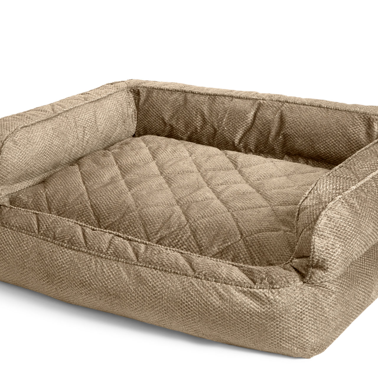 Orvis ComfortFill-Eco™ Couch Dog Bed - BROWN TWEED image number 1