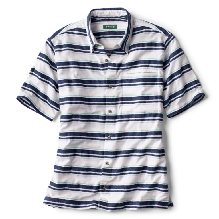 Horizontal Stripe Short-Sleeved Shirt -  image number 0