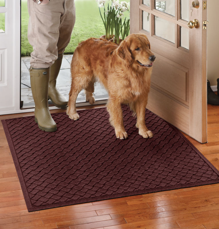 Recycled WaterHog&reg; Basketweave Mat - WINE image number 0