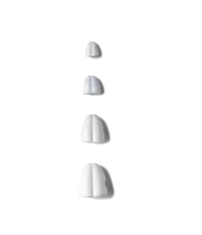 Double Barrel Popper Heads - WHITE