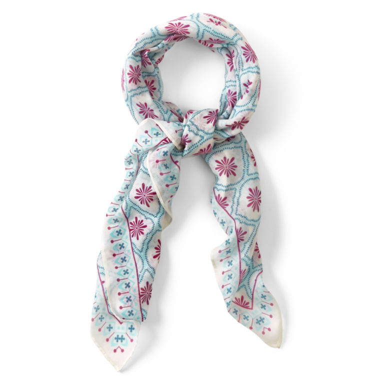 Cotton/Modal Printed Square Scarf -  image number 0