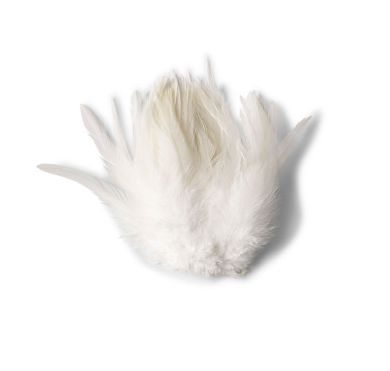 Extra-Long Saddle Hackle - WHITE