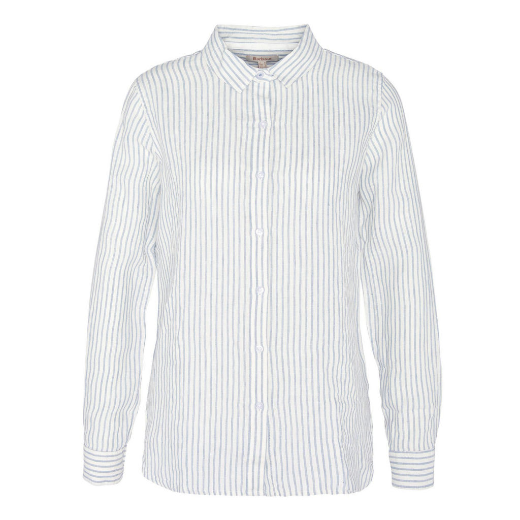 Barbour® Marine Linen Shirt - CHAMBRAY STRIPE image number 4