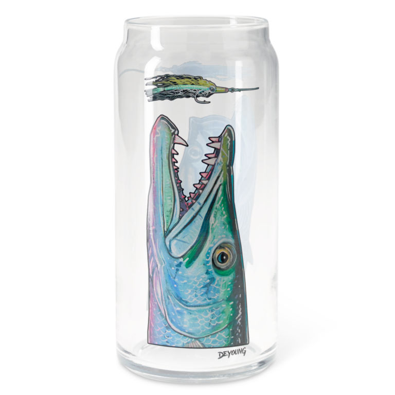 DeYoung Fish Beer Can Pilsner Glass - TARPON/BARRACUDA image number 1
