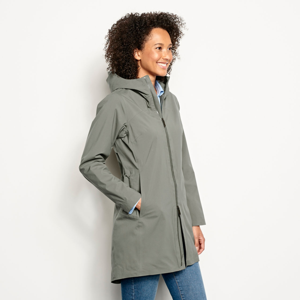 Women's Ultralight Waterproof City Jacket | Sagebrush | Size Large | Recycled Materials/Synthetic | Orvis