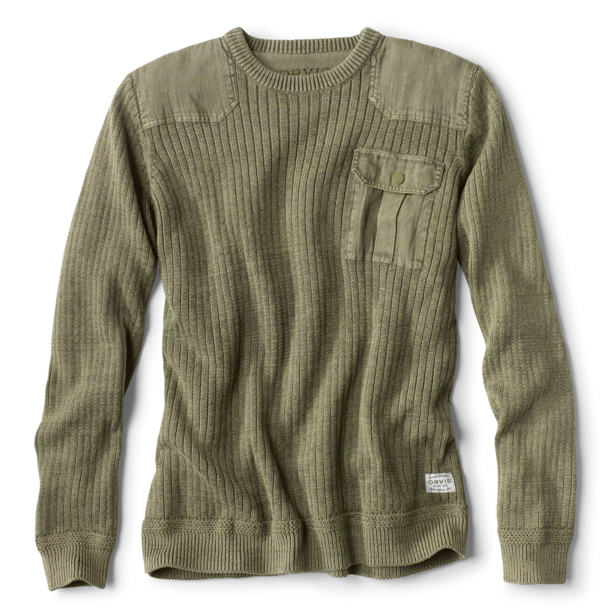 Garment-Dyed Army Crewneck Sweater - image number 0