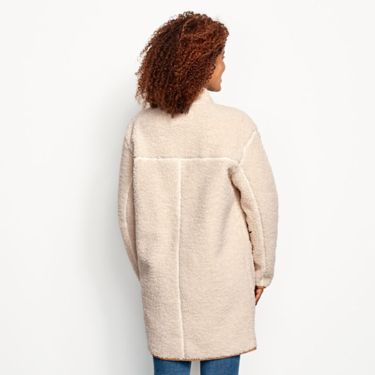 Sherpa Cozy Cocoon Coat - NATURAL image number 3