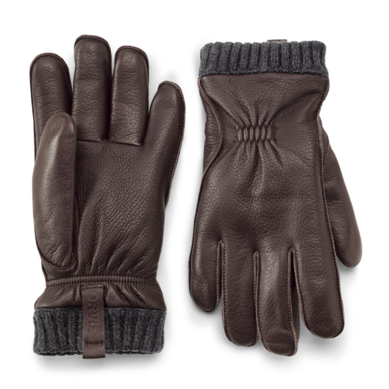 Sheepskin PrimaLoft® Gloves - DARK BROWN image number 0