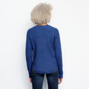 Donegal Crew Textured-Stitch Sweater - MOONLIGHT BLUEimage number 3