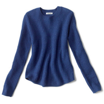 Donegal Crew Textured-Stitch Sweater - MOONLIGHT BLUE image number 0