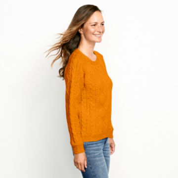 Donegal Cable Crew Sweater - GINGER image number 2