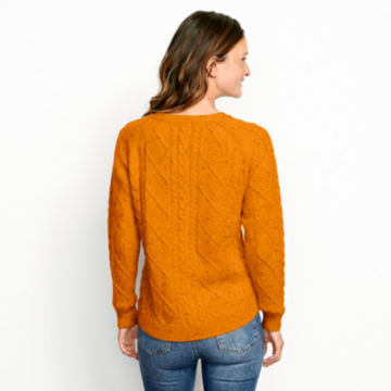 Donegal Cable Crew Sweater - GINGER image number 3