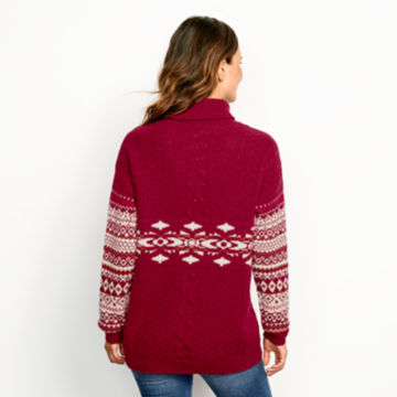 Alpine Fair Isle And Cable Turtleneck Sweater - image number 2