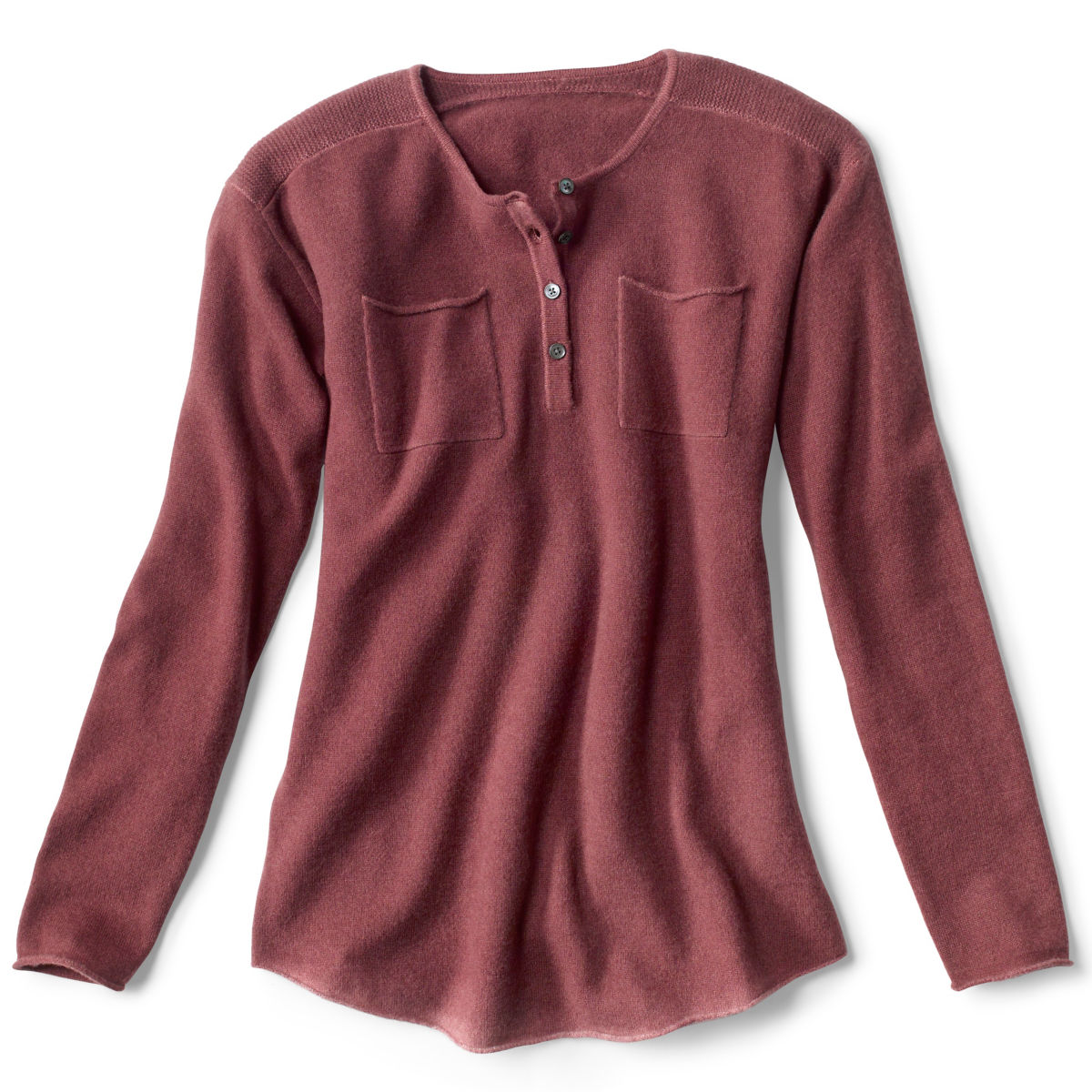Garment-Dyed Cashmere Henley Sweater - image number 0