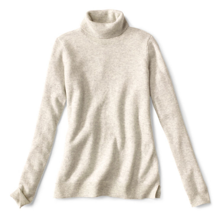 Classic Cashmere Turtleneck Sweater - LIGHT HEATHERED GREY
