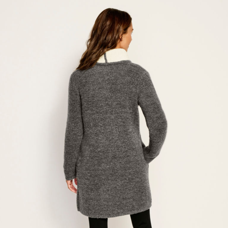 Left Bank Double-Knit Sweater Coat - CHARCOAL image number 3