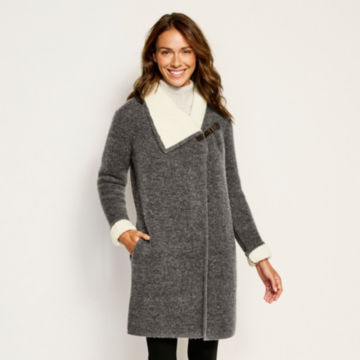 Left Bank Double-Knit Sweater Coat - CHARCOALimage number 0