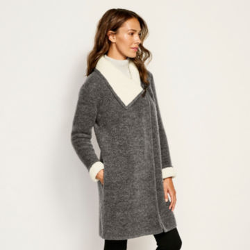 Left Bank Double-Knit Sweater Coat - CHARCOALimage number 2