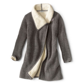 Left Bank Double-Knit Sweater Coat - CHARCOALimage number 4