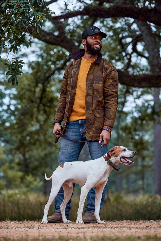 Durrell Smith with one of his dogs